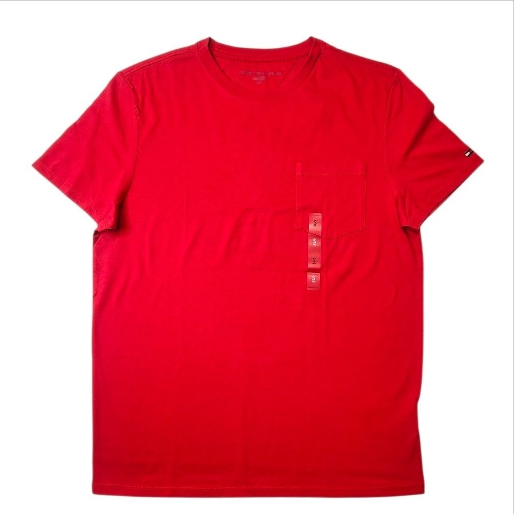 Tommy Hilfiger Men's Flag Logo T-Shirt Short Sleeve Pocket Tee Size S OEM NWT